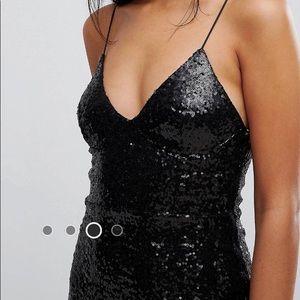 Black sequin dress